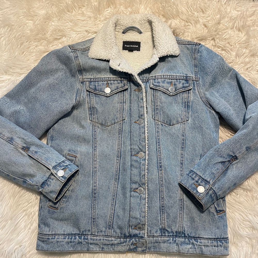 Frank & Oak Sherpa Denim Jacket (Unisex)